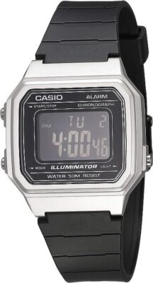 Casio Illuminator W-217HM-7BV Men's Digital Watch NEW Silver Case Resin Band