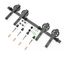 4~20FT Sliding Barn Door Hardware Track Kit for Single/Double Spoke Wheel Roller