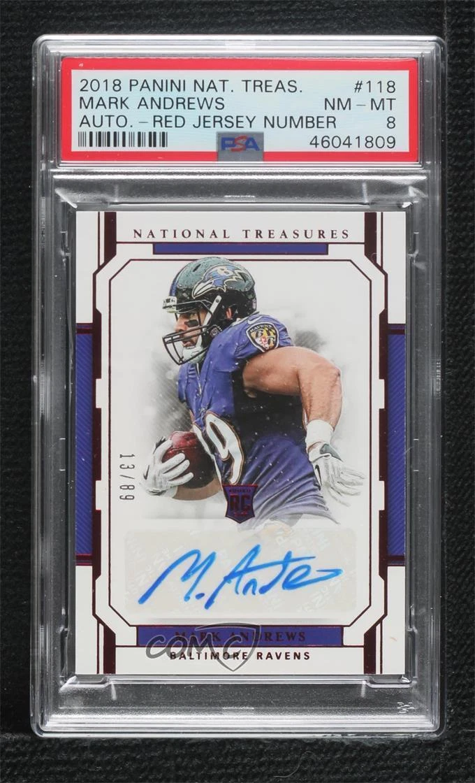 Mark Andrews Panini National Treasures #118 Autograph-Red Jersey Number