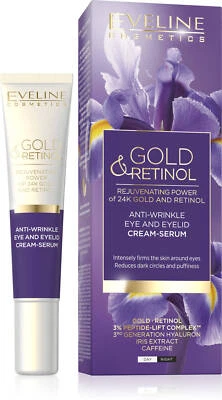Eveline Gold Retinol Anti-Wrinkle Eye Eyelid Cream-Serum lluminating 20ml