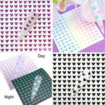 Nail Decal Stickers Disney Mickey Mouse Head Shapes Vinyl Nail Art Stickers