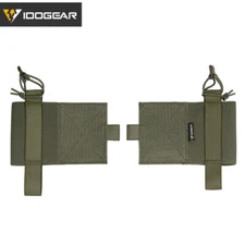 IDOGEAR Tactical Side Radio Pouch Set 2PCS Airsoft Walkie Talkies Carrier Camo