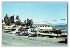 General View At Weirs NH, Showing Irwin's Winnipesaukee Gardens Cars Postcard