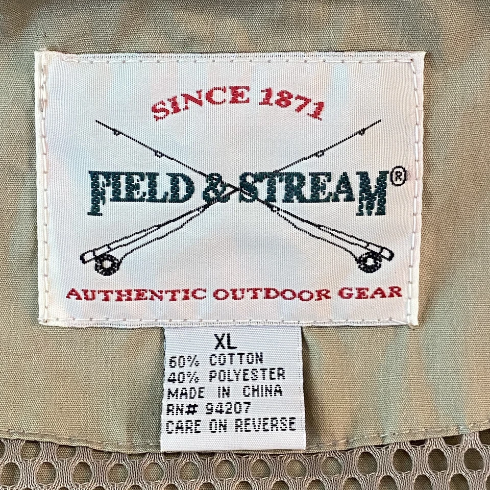 NWT Field & Stream Outdoor Vest Mens XL Khaki Fishing Hiking Hunting - Image 2 of 4