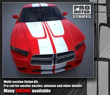 Dodge Charger 2011-2014 Hood And Double Top Racing Stripes Decals Choose Color
