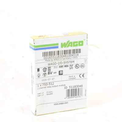 Wago 2-Kanal-Relaisausgang; AC 250 V; 2,0 A; 2 Schließer 750-512 -new-