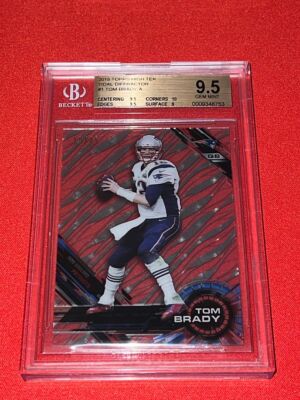 2015 Topps High Tek TOM BRADY 1 Tidal Diffractor GRASS /75 BGS 9.5 PATRIOTS GOAT