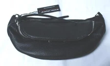 Andrea Cardone Women's Two Stud Leather Belt Bag AH4 Black One Size NWT