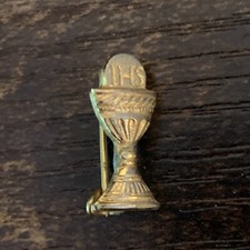 Holy Eucharist IHS Catholic Communion Italian Made Lapel Pin