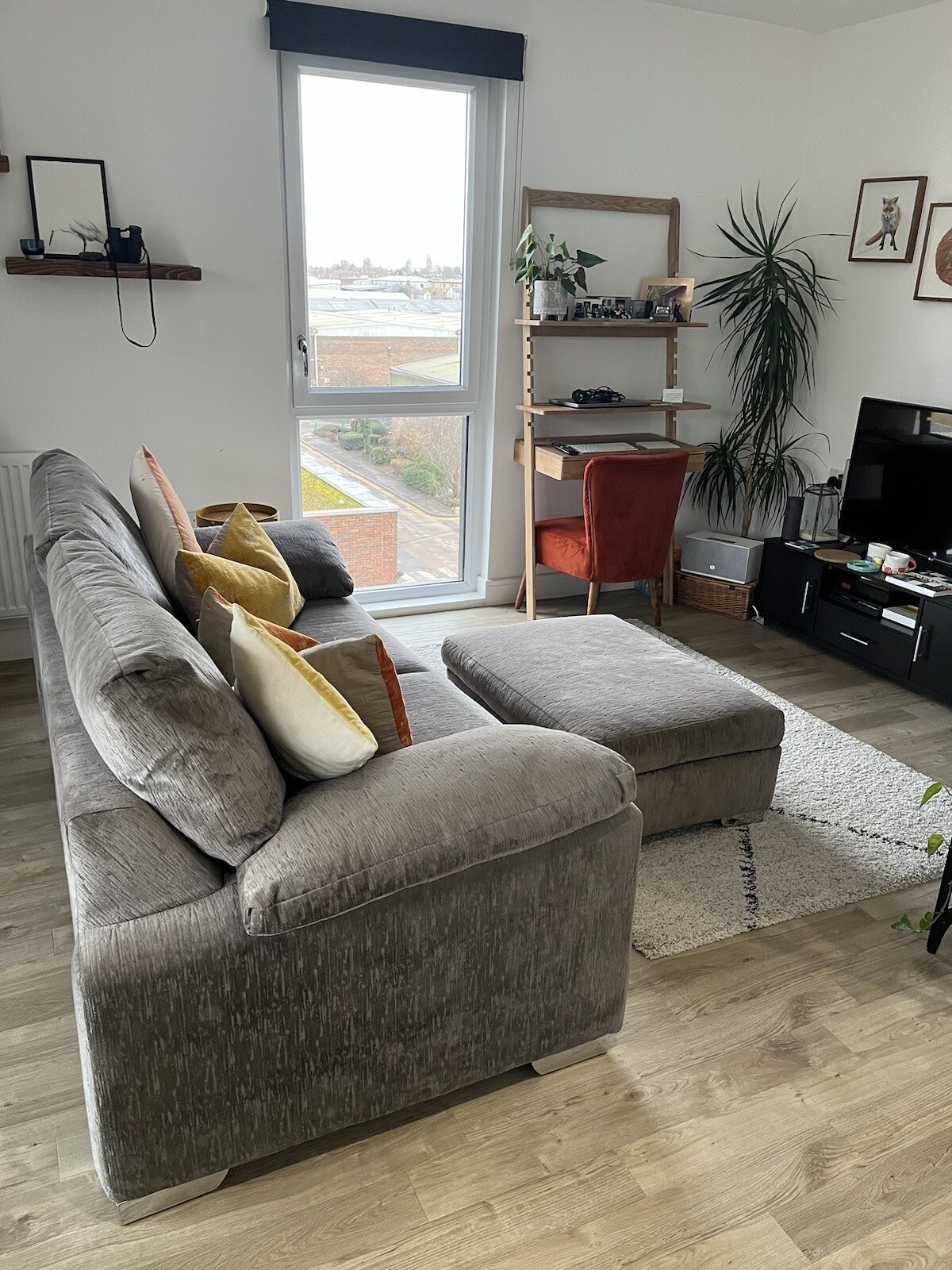 Sofology Coco 3Seater Sofa Bed and Foot Stool with storage eBay