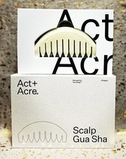 Act Acre Scalp Gua Sha Tool Natural Jade Full Size NIB w/ Sleeve Ships Free