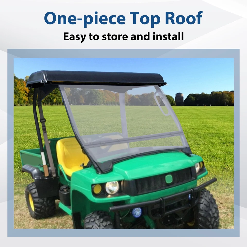 Techo superior negro para John Deere Gator TE TS TX 2005-2020 Foto 4 de 4