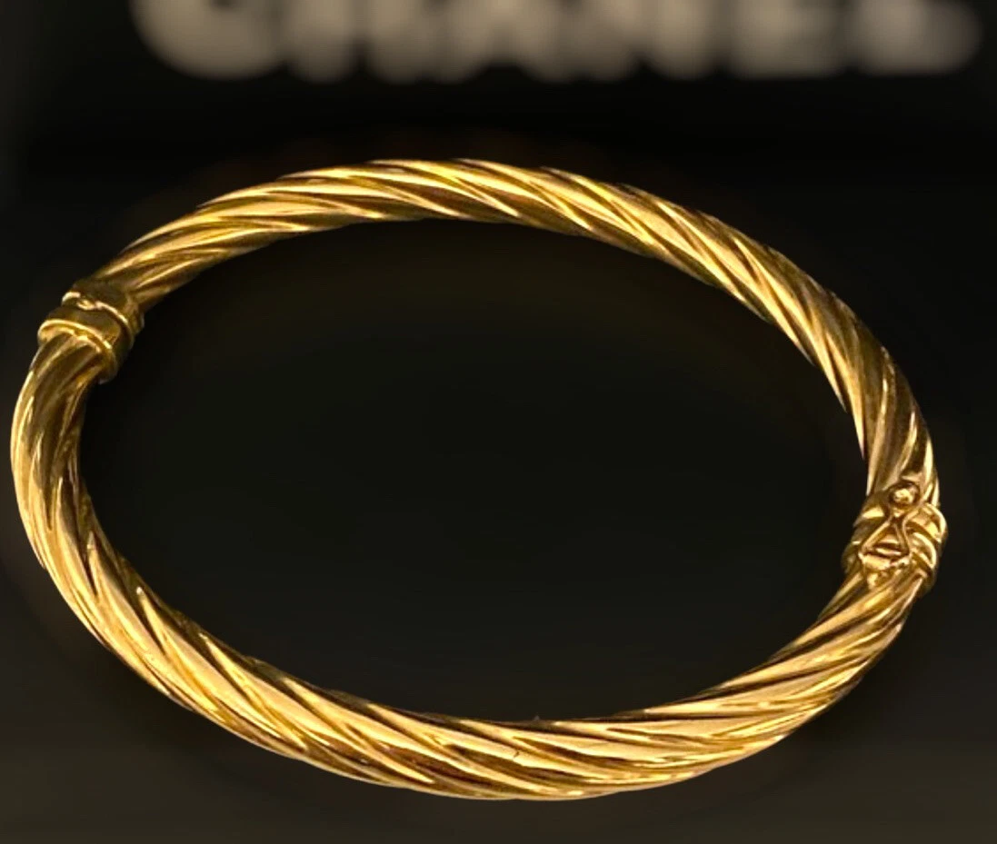 Yellow Gold Twist-Design Bracelet