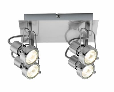 Paulmann Deckenleuchte Spotlight Rondell Techno II 4x40W GU10 Eisen gebürstet 23