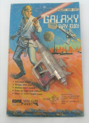 Vintage KNOCK OFF Star Wars 1979 Edge Mark GALAXY RAY GUN Cap Gun NEW UNPUNCHED