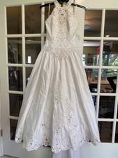 Wedding Dress Sweetheart Gowns Sz o6 White Beaded Sequins Detachable Train BOW 