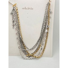 Stella & Dot Sutton 5-in-1 Necklace Mixed Met...