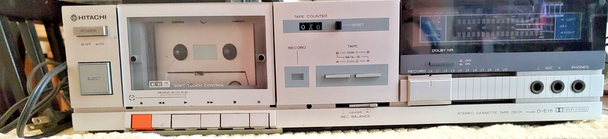 Vintage Hitachi D-E15 Stereo Cassette Deck For Parts/Repair | eBay