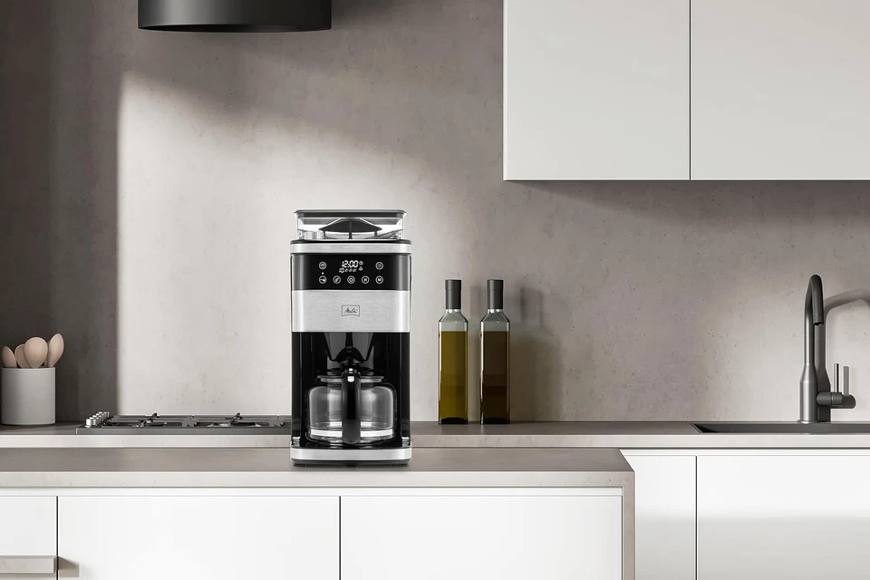 Melitta Aroma Fresh Plus 10-Cup Drip Coffee Maker w/Grinder - Stainless & Black - Image 2 of 4