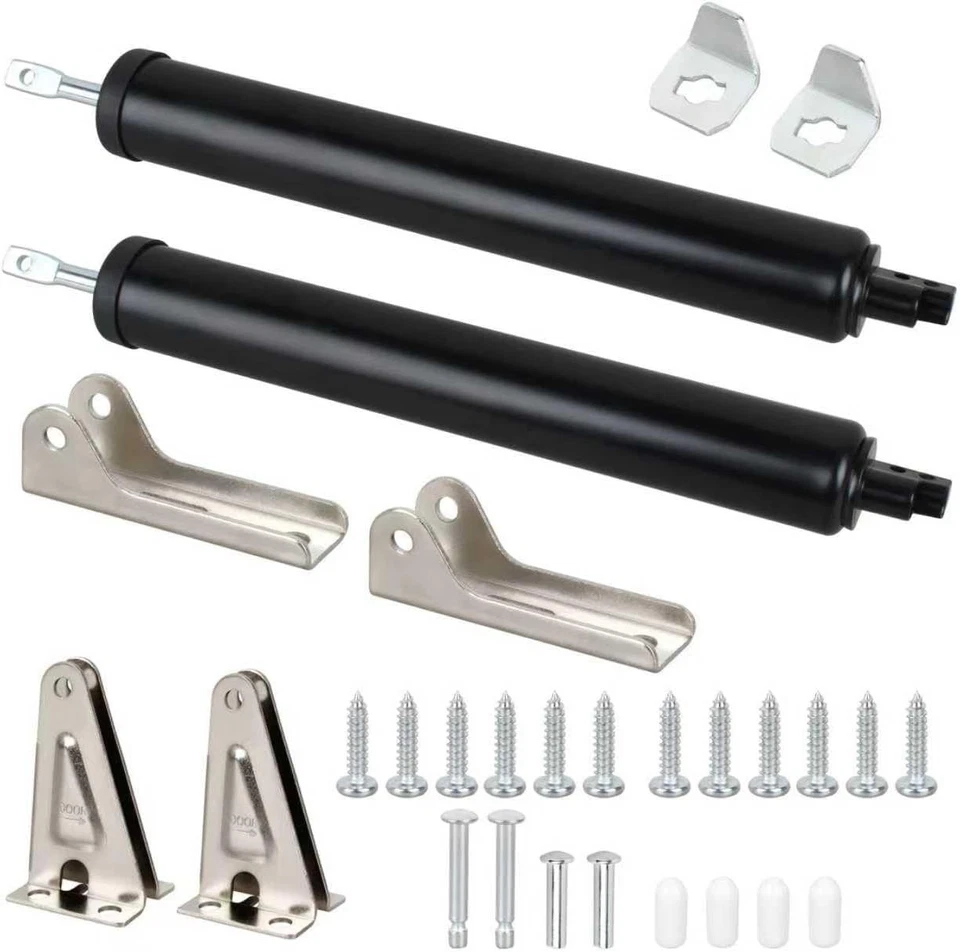 Kit de cierre de puerta de pantalla de seguridad contra tormentas cerrador de puerta resistente negro 2 piezas Foto 2 de 4