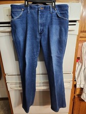 Vintage 70s Wrangler Jeans sz 40x30 Blue Made In Usa Talon Zipper