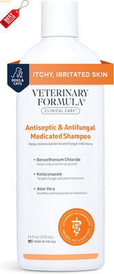 Antiseptic Antifungal Medicated Shampoo for Dogs Cats 16 fl oz Relief - US