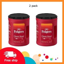 Folgers Classic Roast Ground Coffee, Medium Roast, 40.3 oz Canister, 2 pack