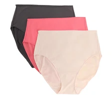 Breezies~Set of 3~Stretch Micro Hi-Cut Briefs~2X~Flamingo~A630707  11525