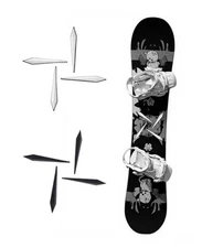 Snowboard Stomp Pad 8PCS - Cool Snowboard Grip Pads for Boots - Non-Slip 