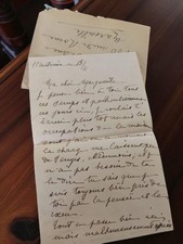 Lettre manuscrite ancienne 1947 vintage post Seconde Guerre Marguerite collectio