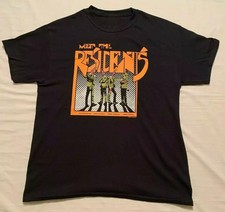 SALE Vtg The Residents Band Meet The Residents Cotton Black Full Size Shirt