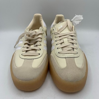 Size 7.5 - Adidas Sambae Wonder White Silver Metallic Gum W for