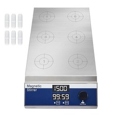 Stirrer Mixer Digital Stir Plate 200-1500 RPM Magnetic Stirrer 6*500ml Capacity