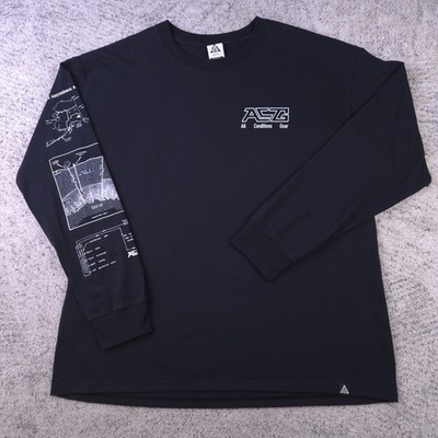 Nike ACG T-Shirt Mens XL Heavyweight Long Sleeve Crew Neck Geothermal Black EUC