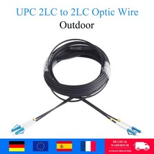 Fiber Optical Patch Cable UPC LC to LC Singlemode Duplex Outdoor Cord 30M/100FT