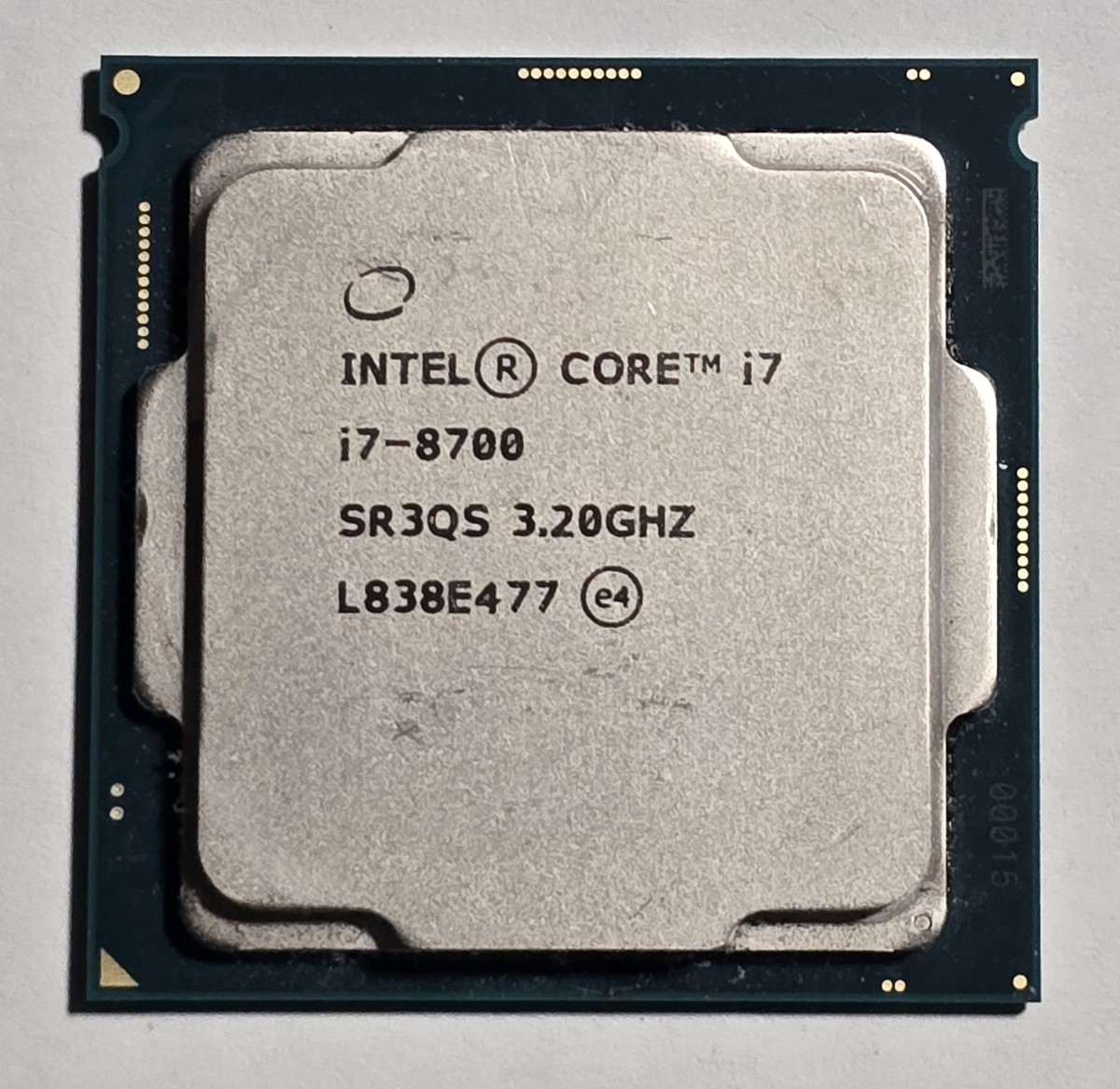 Intel Core i7-8700 Processor (3.2 GHz, 6 Cores, LGA 1151) - SR3QS 