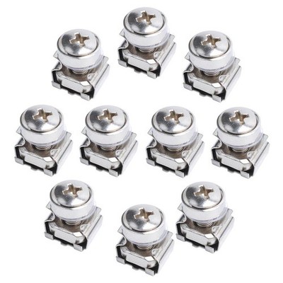 10 Pack Lot - M5x16 Rack Mount Cage Muttern & Schrauben W / Waschmaschinen -