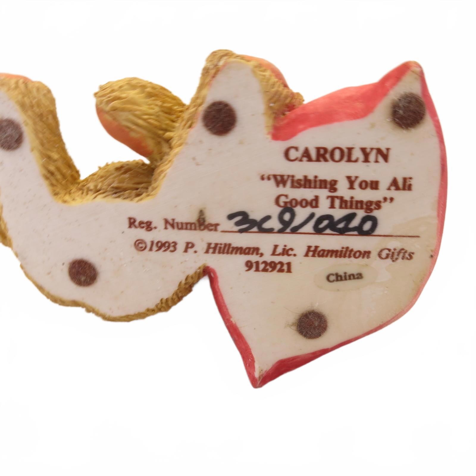 Enesco Cherished Teddies, Carolyn, Wishing You All Good Things, 1993