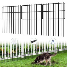 26 Panels Animal Barrier Fence No Dig, 1.25" Gap 28 Ft L X 17 in H Rustproo...