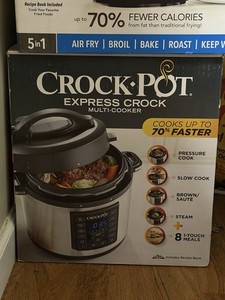 Crock-Pot Express Crock Multi-Cooker Electric Pressure Cooker, Stainless Steel,…