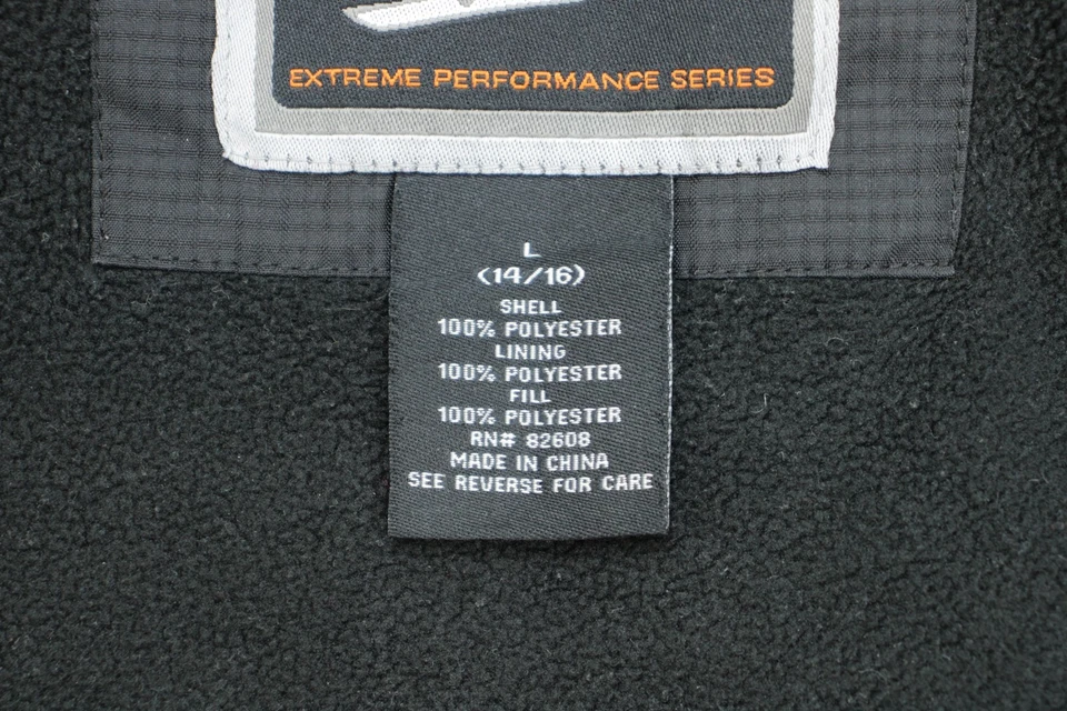 Free Country Jacket Boys L (14/16) Gray Hooded Sherpa Lined Full Zip - Image 4 of 4