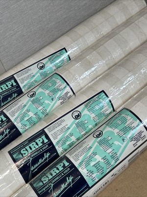 Lot of 4 Rolls Sirpi Jannelli & Volpi JV Italy Wallpaper Prepasted Cream Striped