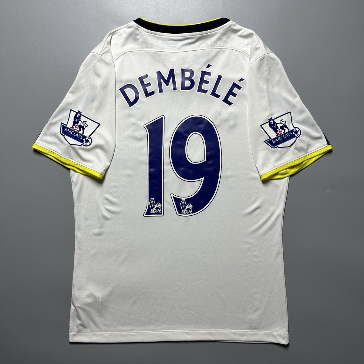 TOTTENHAM UNDER ARMOUR 2014/2015 FOOTBALL JERSEY #19 DEMBELE SIZE