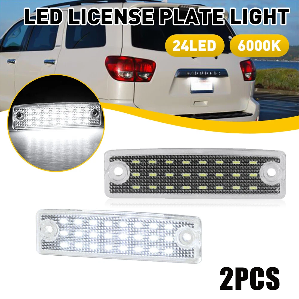 2x White LED License Plate Light Lamp For 1996-2022 Toyota 4Runner 01-22 Sequoia