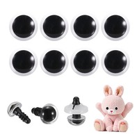 12Mm Sicherheitsaugen FüR Puppen, 26 StüCk Realistische HäKelaugen Schwarz