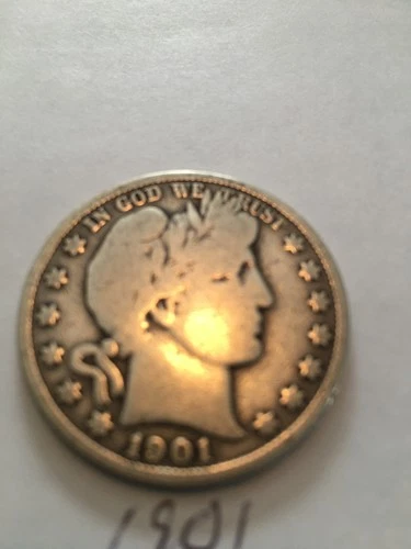 1901 barber half dollar vg