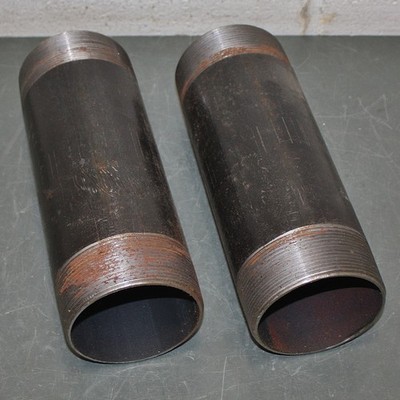 (2) Beck Pipe Nipple 0330056805, 4'' NPT x 12'', Threaded Both Ends, Schedule 40