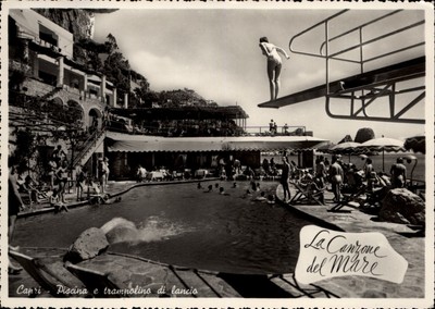 RPPC La Canzone del Mare Capri Italy vintage postcard k913