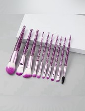 Purple Glitter Makeup Brush Set