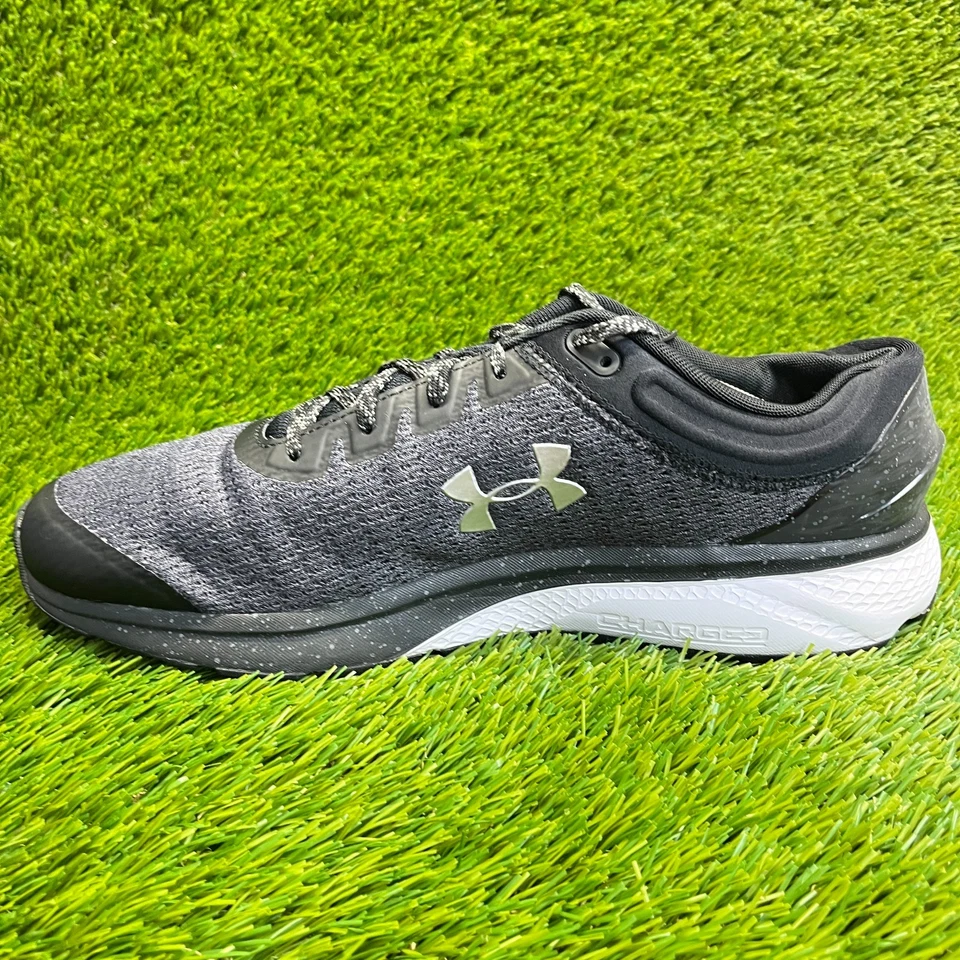 Under Armour Micro G Blur 2 Mens Size 13 Gray Black Running Shoes Sneakers - Image 2 of 4